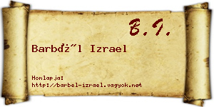 Barbél Izrael névjegykártya